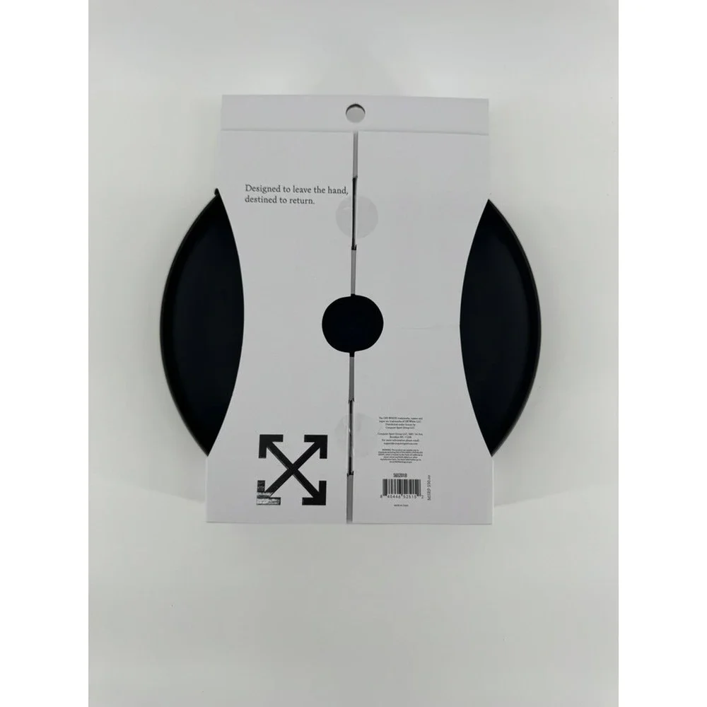 Off-White Virgil Abloh Arrows Logo Flying Disc Frisbee Black White New